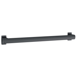Barre droite, tube aluminium anthracite Ø 38x25 mm, cache-fixations anth