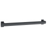 Barre droite, tube aluminium anthracite Ø 38x25 mm, cache-fixations anth