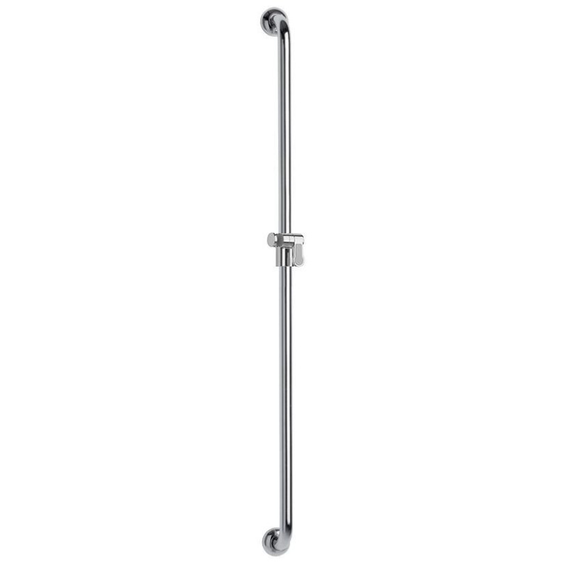 Barre d'appui droite, tube laiton chromé Ø 32 mm, cache brillant