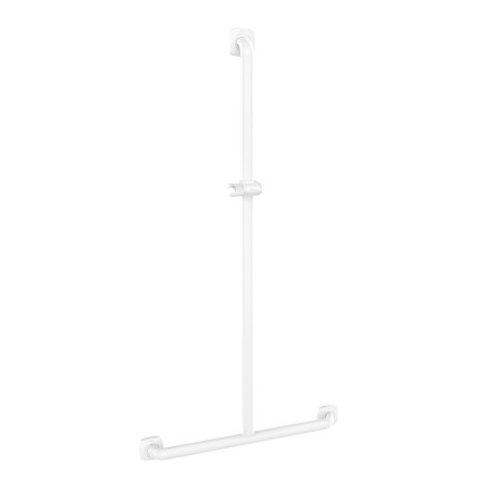 Barre d'appui en T, 676 x 1276 mm, ERGOLIFE Nylon blanc Ø 38 x 25 mm