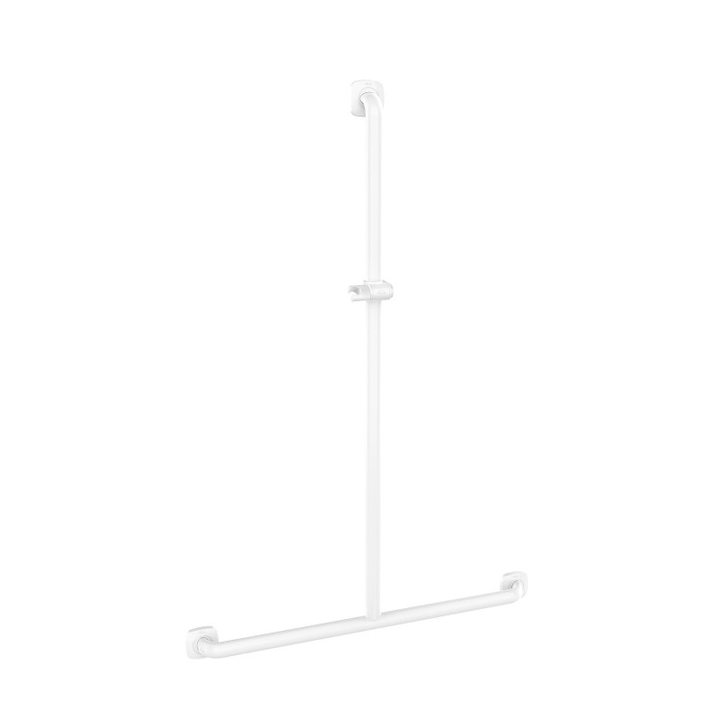 Barre d'appui en T, 876 x 1276 mm, ERGOLIFE Nylon blanc Ø 38 x 25 mm