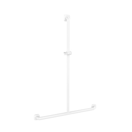 Barre d'appui en T, 876 x 1276 mm, ERGOLIFE Nylon blanc Ø 38 x 25 mm