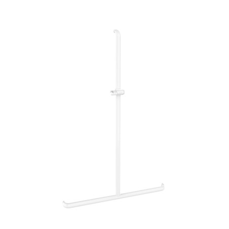 Barre d'appui en T, 876 x 1276 mm, ERGOLIFE Nylon blanc Ø 38 x 25mm, sans embase