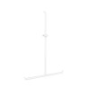 Barre d'appui en T, 876 x 1276 mm, ERGOLIFE Nylon blanc Ø 38 x 25mm, sans embase