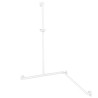 Barre d'appui en T angle 2 murs, 838x838x1276 mm, ERGOLIFE Nylon blanc Ø38x25 mm