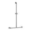 Barre d'appui en T 600x1100 mm, support douchette, inox poli brillant Ø 32 mm
