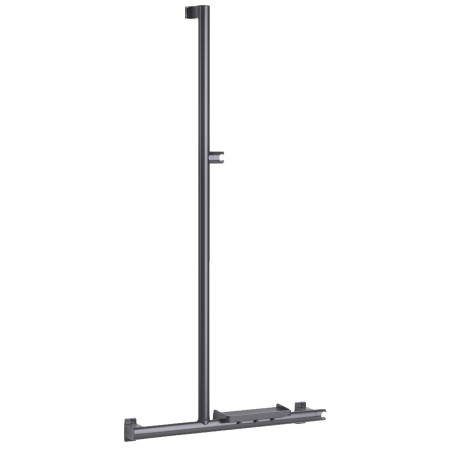 Barre d'appui T ou L 600x1296 mm, support douchette, alu. anthracite Ø 38x25 mm