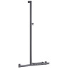 Barre d'appui T ou L 600x1296 mm, support douchette, alu. anthracite Ø 38x25 mm