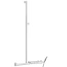 Barre d'appui en T ou L 600x1296 mm, support douchette, alu. blanc Ø 38 x 25 mm