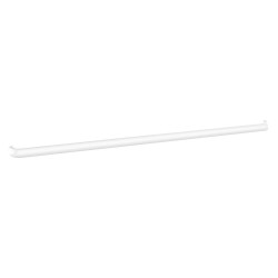 Barre d'appui 1200 mm, avec coude, Ergolife nylon blanc, Ø 38x25 mm, sans embase