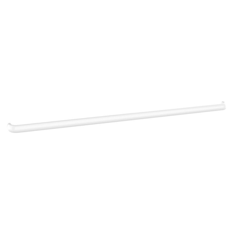 Barre d'appui 1200 mm, avec coude, Ergolife nylon blanc, Ø 38x25 mm, sans embase