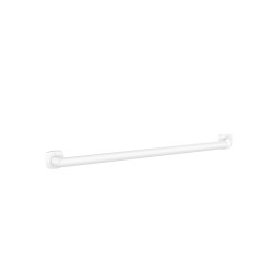 Barre d'appui, Ergolife nylon blanc, profil acier, Ø38x25 mm, avec embase