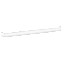 Barre d'appui, Ergolife nylon blanc, profil acier, Ø38x25 mm, sans embase