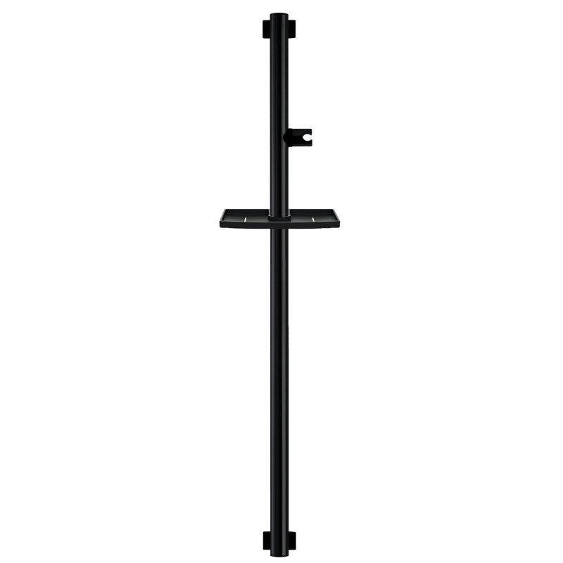 Barre d'appui 1200 mm, tube alu., sup. douchette et cache-fixations anthracite