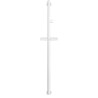 Barre d'appui 1200 mm, tube alu. blanc Ø 38x25 mm et support douchette blanc