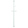 Barre d'appui 1200mm, tube alu Ø 38x25 mm, sup. douche blc, cache-fix. chr mat