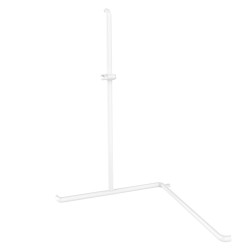Barre en T angle 2 murs, 838x838x1276mm, ERGOLIFE Nylon blanc Ø38x25mm sans emb