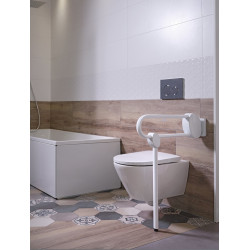 Barre relevable Arsis avec béquille de soutien, blanc flasque blanc