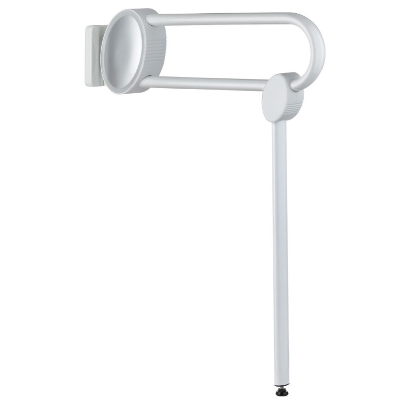 Barre relevable Arsis avec béquille de soutien, blanc flasque chromé mat