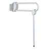Barre relevable Arsis avec béquille de soutien, blanc flasque chromé mat