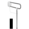 Barre relevable Classic avec béquille de soutien, inox brossé