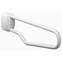 Barre relevable 750 mm, tube acier blanc Ø 30 mm, fixations invisibles