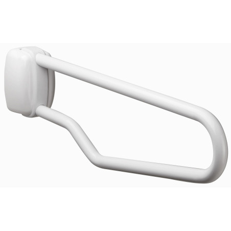 Barre relevable 750 mm, tube acier blanc Ø 30 mm, fixations invisibles