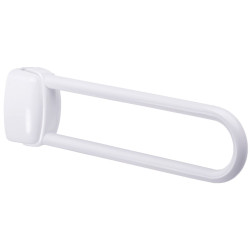 Barre relevable, tube aluminium blanc Ø 30 mm, fixations invisibles
