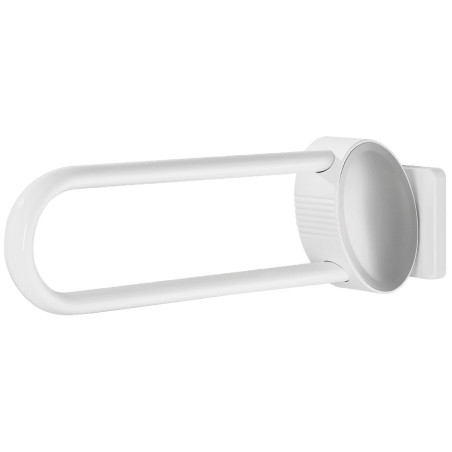 Barre relevable, tube aluminium blanc Ø 38x25 mm, fixations invisibles