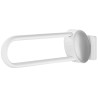 Barre relevable, tube aluminium blanc Ø 38x25 mm, fixations invisibles