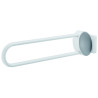 Barre relevable, tube aluminium blanc Ø 38x25 mm, fixations invisibles