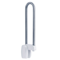 Barre relevable 770 mm, tube inox brossé Ø 30 mm, fixations invisibles