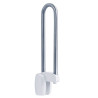 Barre relevable 770 mm, tube inox brossé Ø 30 mm, fixations invisibles