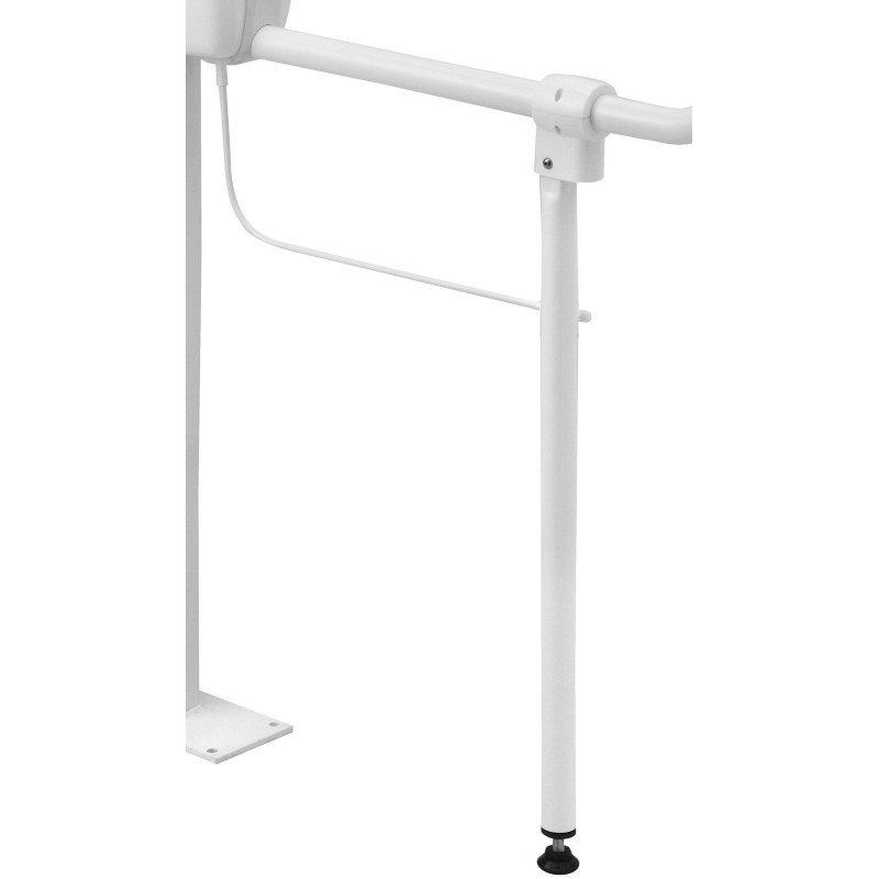 Béquille de soutien 50x700 mm pour barre relevable, tube aluminium Blanc Ø 30 mm