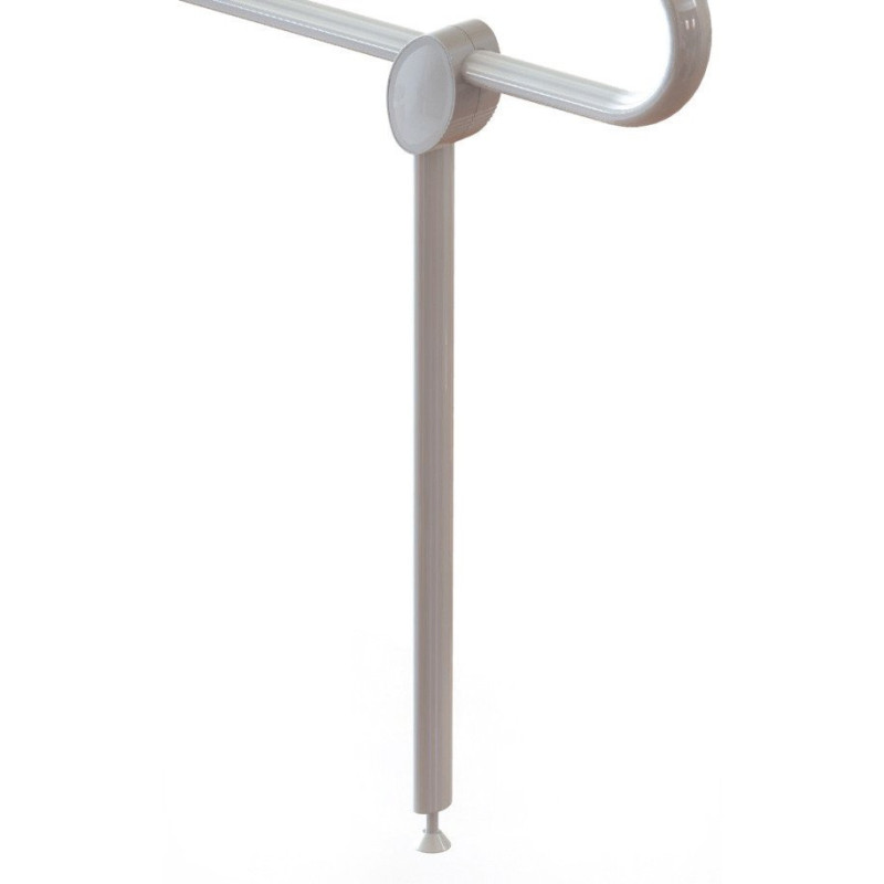 Béquille de soutien 620-670 mm pour barre relevable, tube alu. blanc Ø 38x25 mm