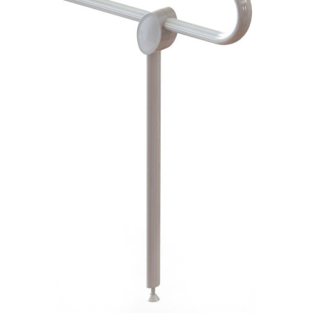 Béquille de soutien 620-670 mm pour barre relevable, tube alu. blanc Ø 38x25 mm