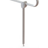 Béquille de soutien 620-670 mm pour barre relevable, tube alu. blanc Ø 38x25 mm