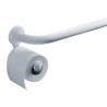 Porte papier WC pour barres aluminium blanches, polyalu et polyalu ergosoft