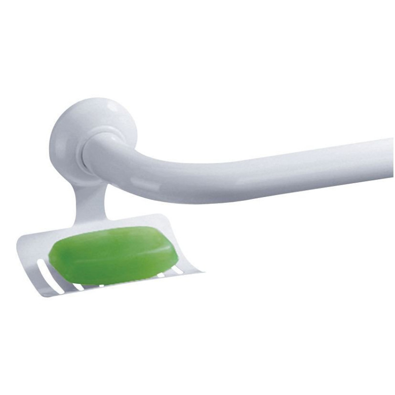 Porte-savon pour barres aluminium blanche, polyalu et polyalu ergosoft