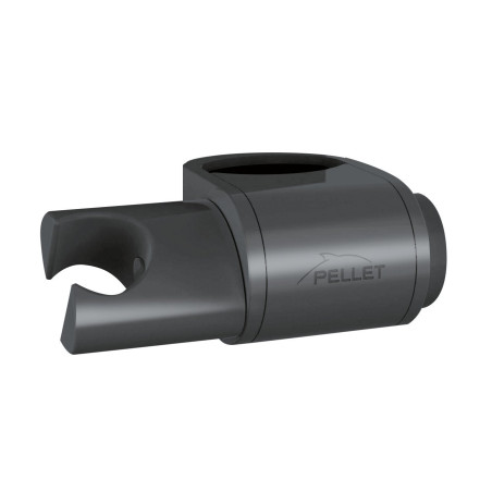 Support douchette coulissant Ergolife nylon anthracite, pour les barres Ø38x25mm