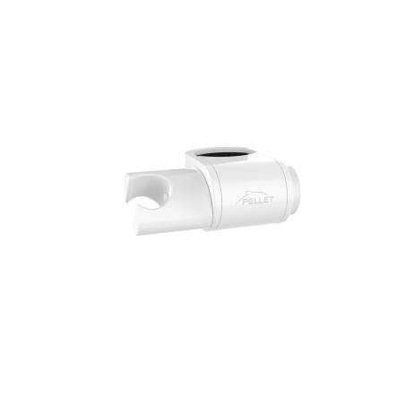 Support douchette coulissant Ergolife nylon blanc, adaptable sur barres Ø38x25mm