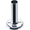 Embase Ø 58 mm pour porte-rideaux Ø 20 mm , laiton chromé, 2 trous de fixation