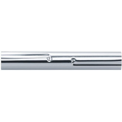 Manchon de rallonge 120 mm pour porte-rideau, tube laiton chromé Ø 20 mm