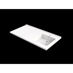 Plan vasque pour lave-linge LINEA 1240x650 mm, 1 vasque à droite 420x400 mm