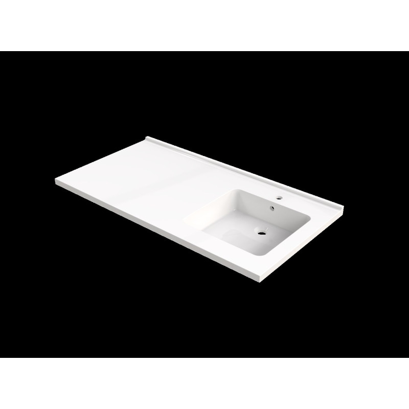 Plan vasque pour lave-linge LINEA 1240x650 mm, 1 vasque à droite 420x400 mm
