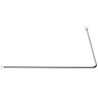 Porte-rideau 90° 1000 x 1000 mm, tube acier chromé Ø 16 mm, rosace ABS blanc