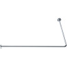 Porte-rideau d'angle 90°, tube laiton chromé Ø 16 mm, 2 embases