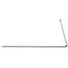 Porte-rideau d'angle 90° 800x800 mm, tube acier chromé Ø 16 mm, rosace ABS blanc