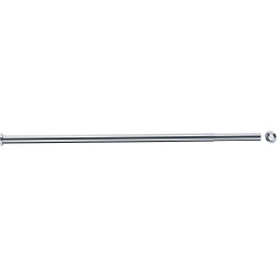 Porte-rideau droit extensible 1020 à 1800mm, laiton chromé Ø 16 mm, sans perçage