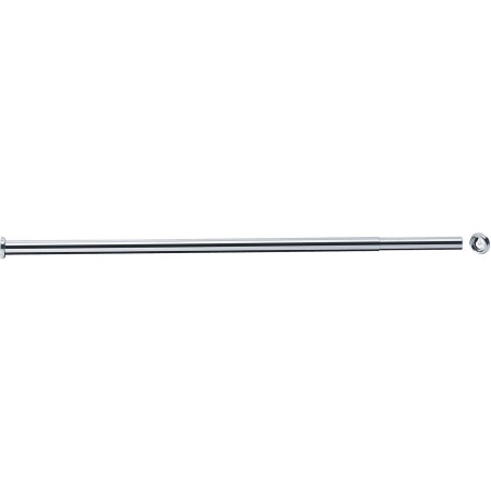 Porte-rideau droit extensible 1020 à 1800mm, laiton chromé Ø 16 mm, sans perçage
